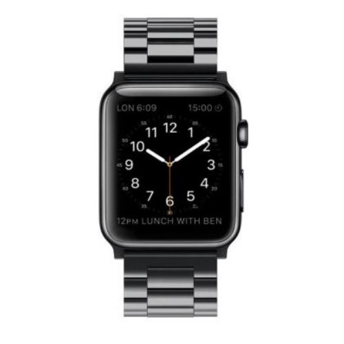 Apple watch óraszíj, nemesacél, 42 mm, fekete
