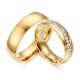Férfi karikagyűrű, nemesacél, aranyszínű, 7-es méret 