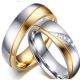 Női karikagyűrű, nemesacél, aranyszínű, 8-as méret 