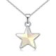 Nyaklánc csillag medállal, Swarovski kristállyal díszített, barack