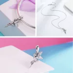 Ezüst tündér charm cirkóniumkristállyal 