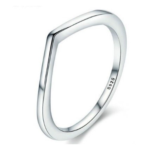 Ezüst gyűrű, szabálytalan forma, 6-os méret