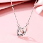 Ezüst nyaklánc két összekapcsolt szívvel