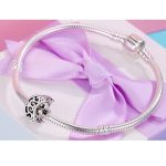 Ezüst Hold charm csillaggal 