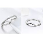 Ezüst gyűrű kristályokkal, csepp alakú, 8