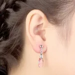 Csepp formájú fülbevaló Swarovski kristállyal díszített, barack