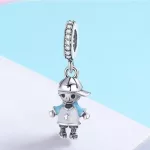 Ezüst kisfiú charm cirkóniumkristállyal 