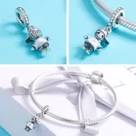 Ezüst kisfiú charm cirkóniumkristállyal 
