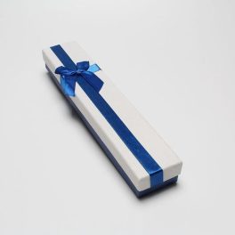  Ajándékdoboz karkötőnek, bokaláncnak, masnival, kék-fehér