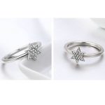 Ezüst gyűrű csillagos díszítéssel, 6