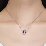 Ezüst charm, rózsa