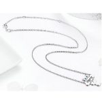 Ezüst nyaklánc macskával, cirkónium kővel