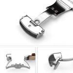 Óraszíj pillangócsattal bőrből, 20 mm, piros