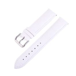 Női óraszíj bőrből, fehér, 16 mm