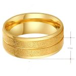 Női eljegyzési gyűrű nemesacélból, arany, 9