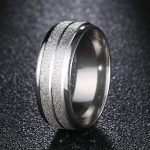 Női eljegyzési gyűrű nemesacélból, ezüst, 8