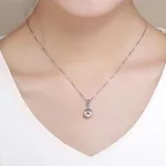 Ezüst ajándékdobozka charm cirkóniumkristállyal, rózsaszín 
