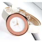 Shengke női karóra, fehér-rózsaarany