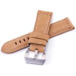 Óraszíj marhabőrből, retro stílusú, világosbarna, 20 mm