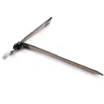 Bőr óraszíj tűs csattal, bőr, 22 mm, fekete