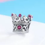 Ezüst korona charm cirkóniumkristállyal 