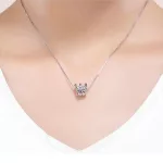Ezüst korona charm cirkóniumkristállyal 