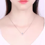 Nyaklánc Swarovski kristállyal díszített kockamedállal, multikolor