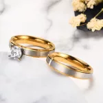 Nemesacél női karikagyűrű cirkóniumkristállyal, 8