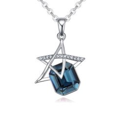   Nyaklánc csillagszem medállal, Swarovski kristállyal díszített, kék