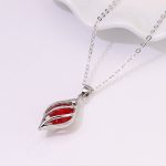 Nyaklánc csepp alakú medállal, cseh kristállyal, piros