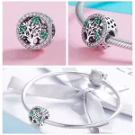 Ezüst charm, életfa