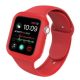 Apple watch óraszíj tokkal, szilikon, 40 mm, S, M, piros