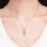 Ezüst álomfogó charm színes cirkóniumkristállyal 