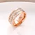 Női eljegyzési gyűrű nemesacélból, kristályos, rosegold, 9