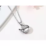 Hattyús nyaklánc és fülbevaló szett Swarovski kristállyal díszített, fehér