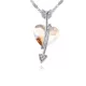 Nyaklánc nyilas szív medállal, Swarovski kristállyal díszített, aranyszínű