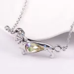 Nyaklánc Swarovski kristállyal díszített kutyás medállal, GSHA
