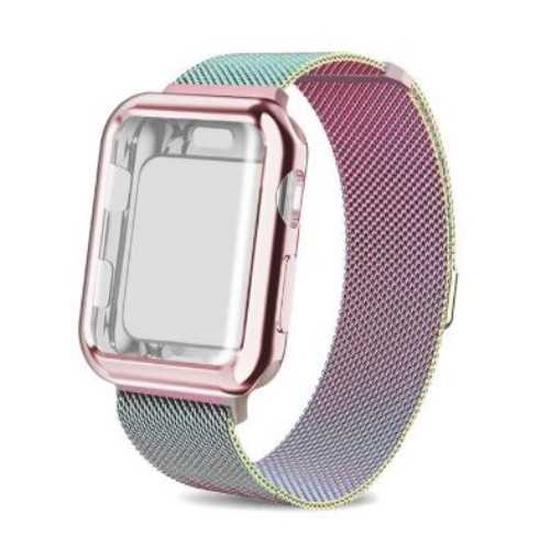 Apple watch óraszíj tokkal, nemesacél, 38 mm, színes