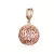 Ezüst charm, áttört virágos, rosegold 