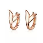 Ezüst fülbevaló, delfinfarok, rosegold
