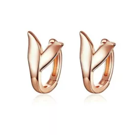 Ezüst fülbevaló, delfinfarok, rosegold