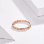 Ezüst gyűrű cirkóniumkristállyal, rosegold, 8