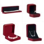 Ékszerdoboz medálhoz, bársony, borvörös