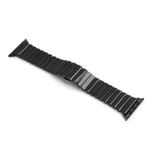 Apple watch óraszíj, kerámia, 42-44 mm, fekete
