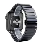 Apple watch óraszíj, kerámia, 42-44 mm, fekete