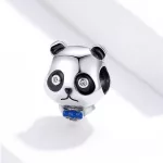 Ezüst charm, panda 