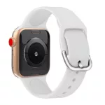 Apple watch óraszíj szilikonból, 38-40 mm, fehér