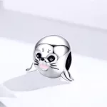 Ezüst charm, fóka 