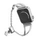 Apple watch óraszíj nemesacélból, 42-44 mm, ezüst