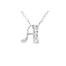 Ezüst nyaklánc betű medállal, A